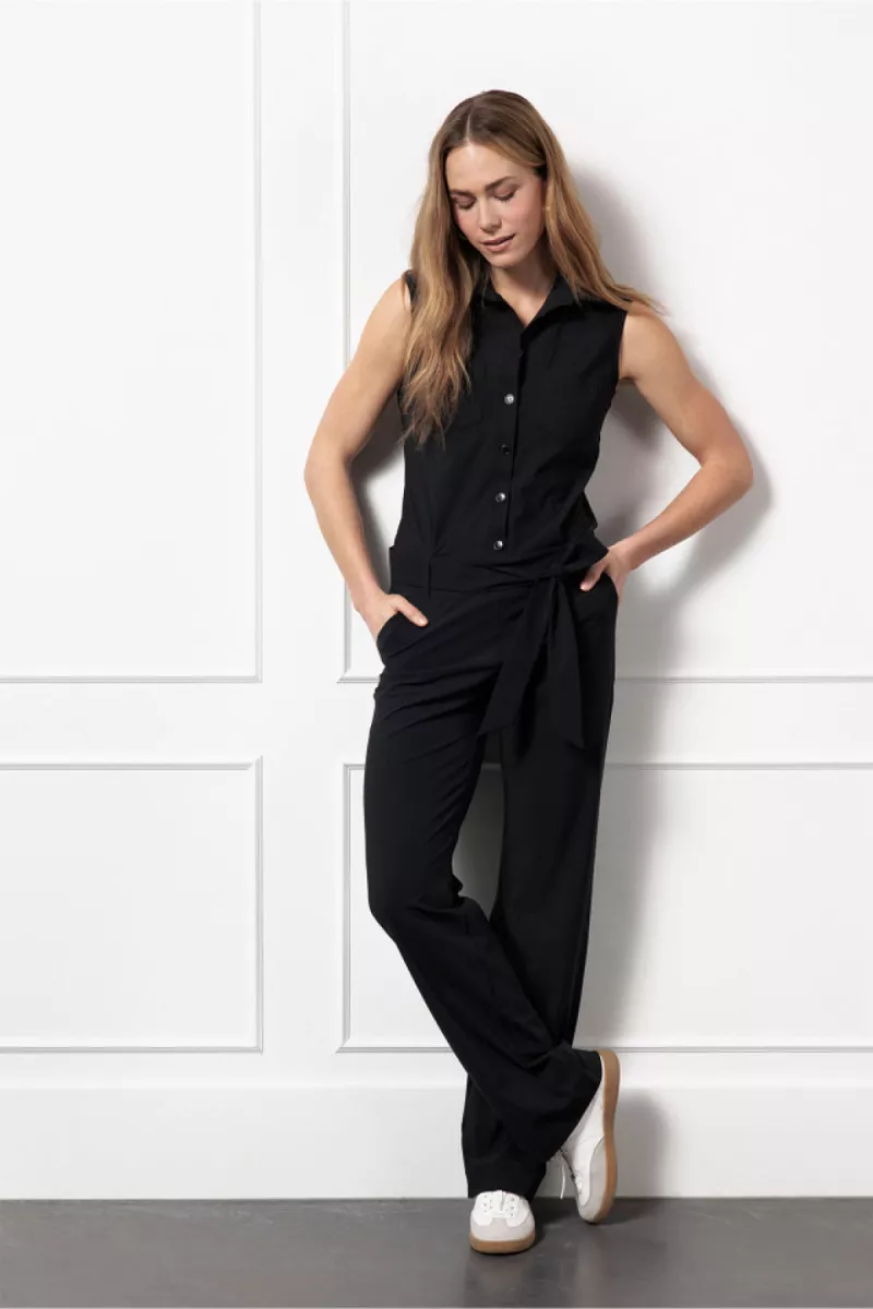 STUDIO ANNELOES-Angel sls jumpsuit-94772-9000 black-ZWART