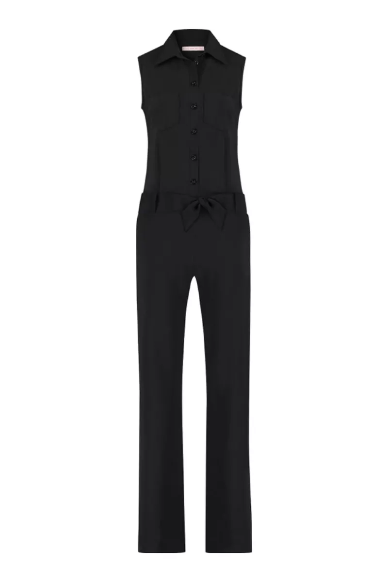 STUDIO ANNELOES-Angel sls jumpsuit-94772-9000 black-ZWART
