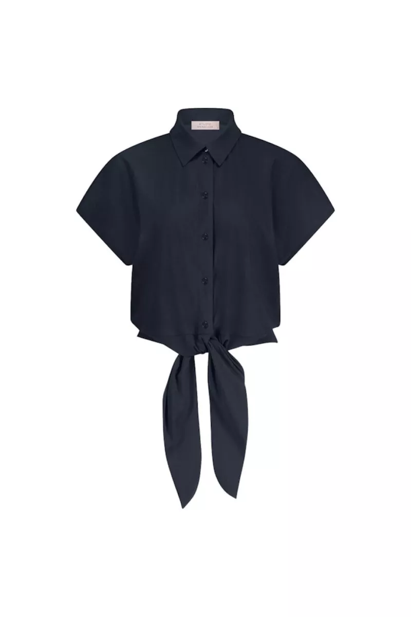 STUDIO ANNELOES-Lena blouse-12794-6900 dark blue-DONKER BLAUW