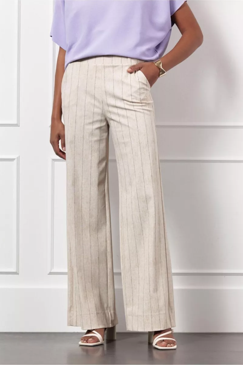 STUDIO ANNELOES-Lexie long pinstripe trousers-12692-1490 Kit black-KIT
