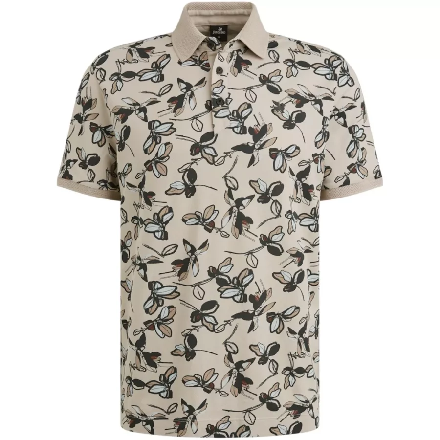 Vanguard-Short sleeve polo stretch pique bl-VPSS2505881-7074 Silver lining-BEIGE