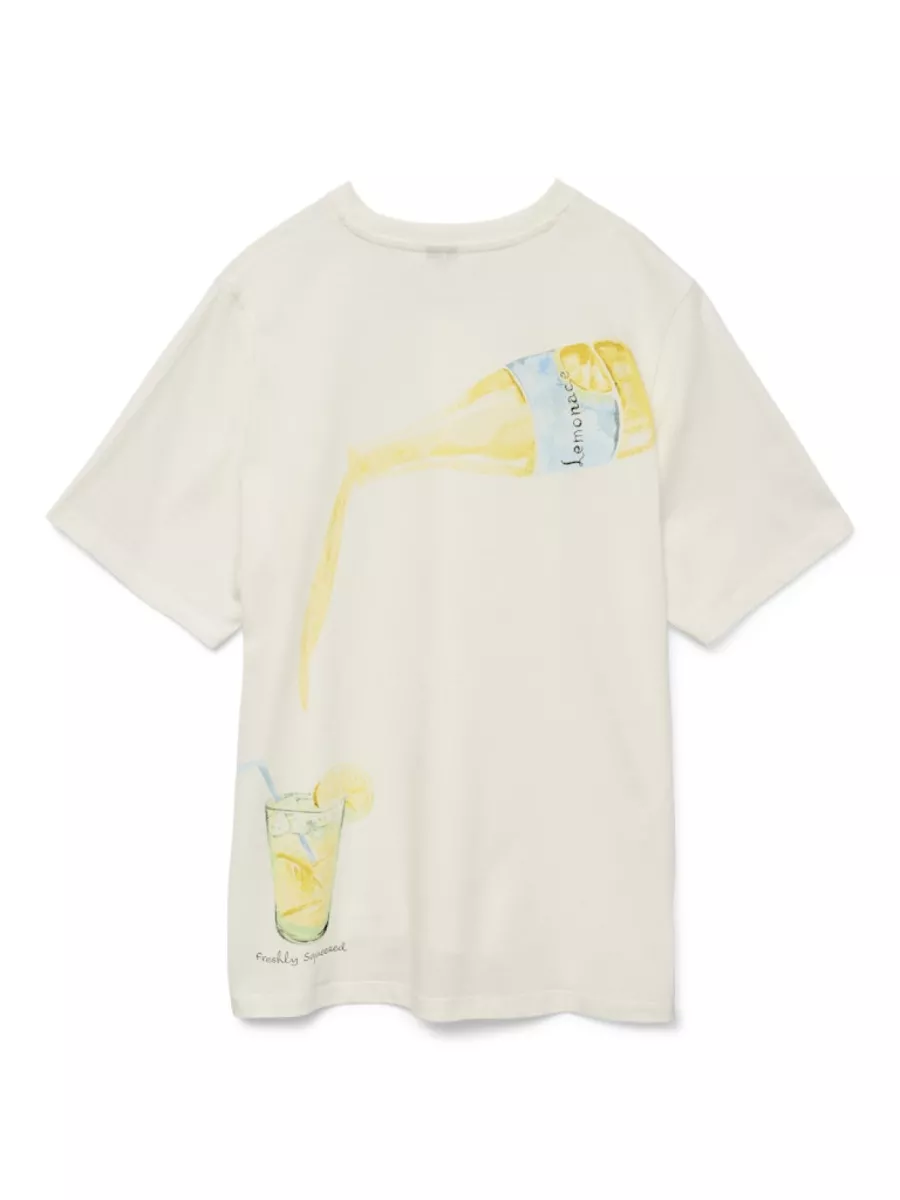 VERO MODA-VMAYA CATY SS TOP BOX JRS GA-10329799-Lemonade-OFF WHITE