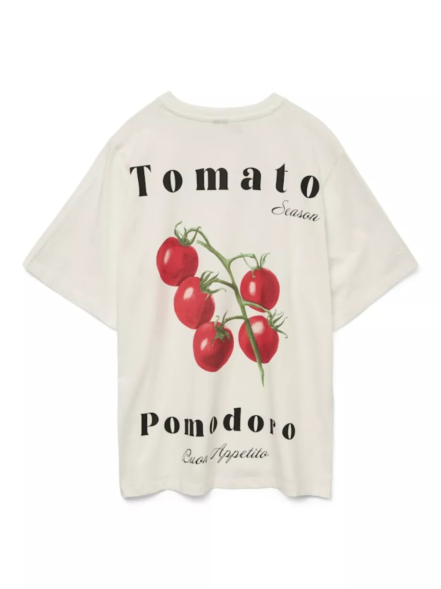 VERO MODA-VMAYA CATY SS TOP BOX JRS GA-10329799-Tomato-ROOD COMBINATIES