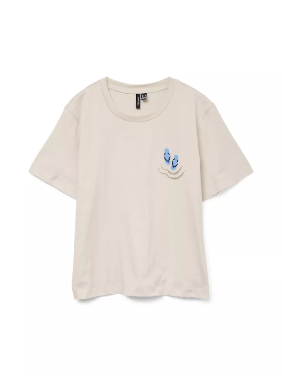 VERO MODA-VMBERTA METTE SS TOP BOX JRS-10328168-Pumice Stone-STONE