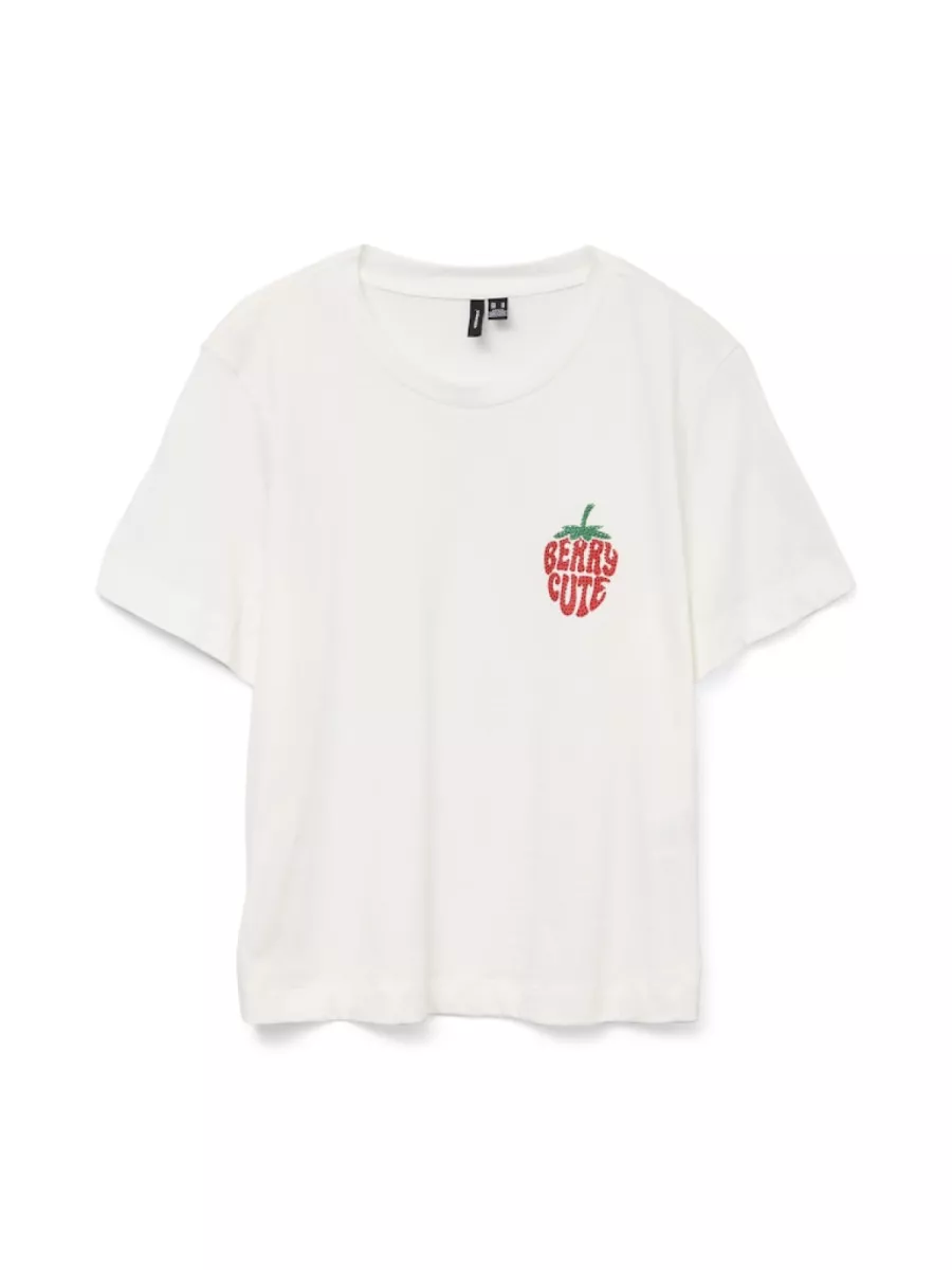 VERO MODA-VMBERTA METTE SS TOP BOX JRS-10328168-Strawberry-OFF WHITE
