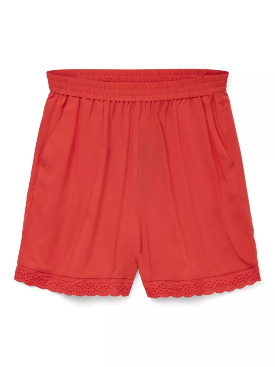 VERO MODA-VMEASY JOY HW LACE SHORTS WVN GA-10328819-Fiery Red-ROOD