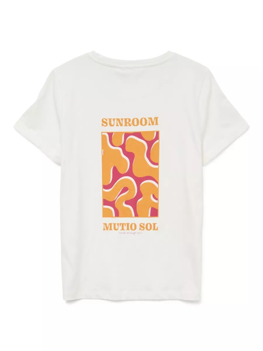 VERO MODA-VMELLA S/S O-NECK T-SHIRT JRS BTQ G-10333613-Sunroom-OFF WHITE
