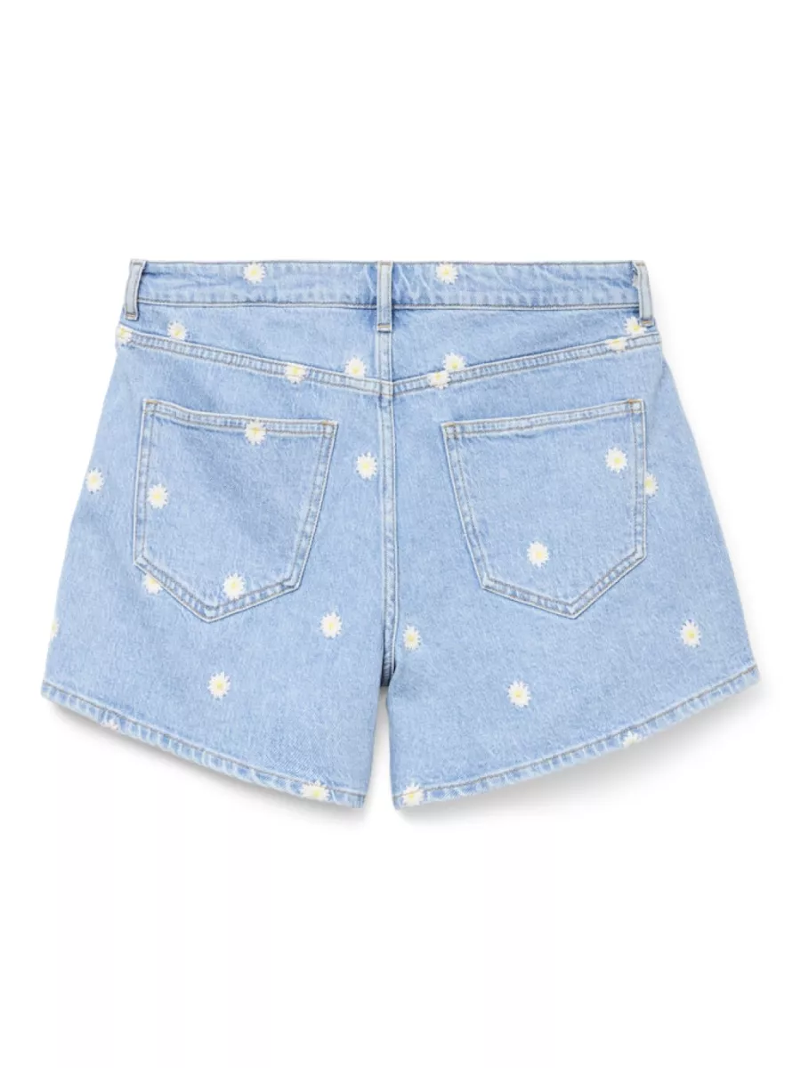 VERO MODA-VMTESS MR SHORT DNM DAISY SHORTS-10332321-Light Blue Denim-LICHT DENIM