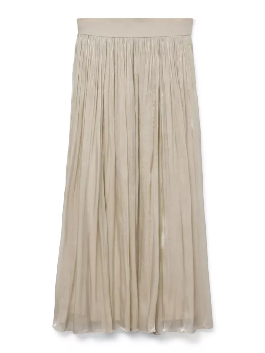 VERO MODA-VMVIPS NW ANKLE SKIRT WVN CE GA-10328017-Pumice Stone-STONE