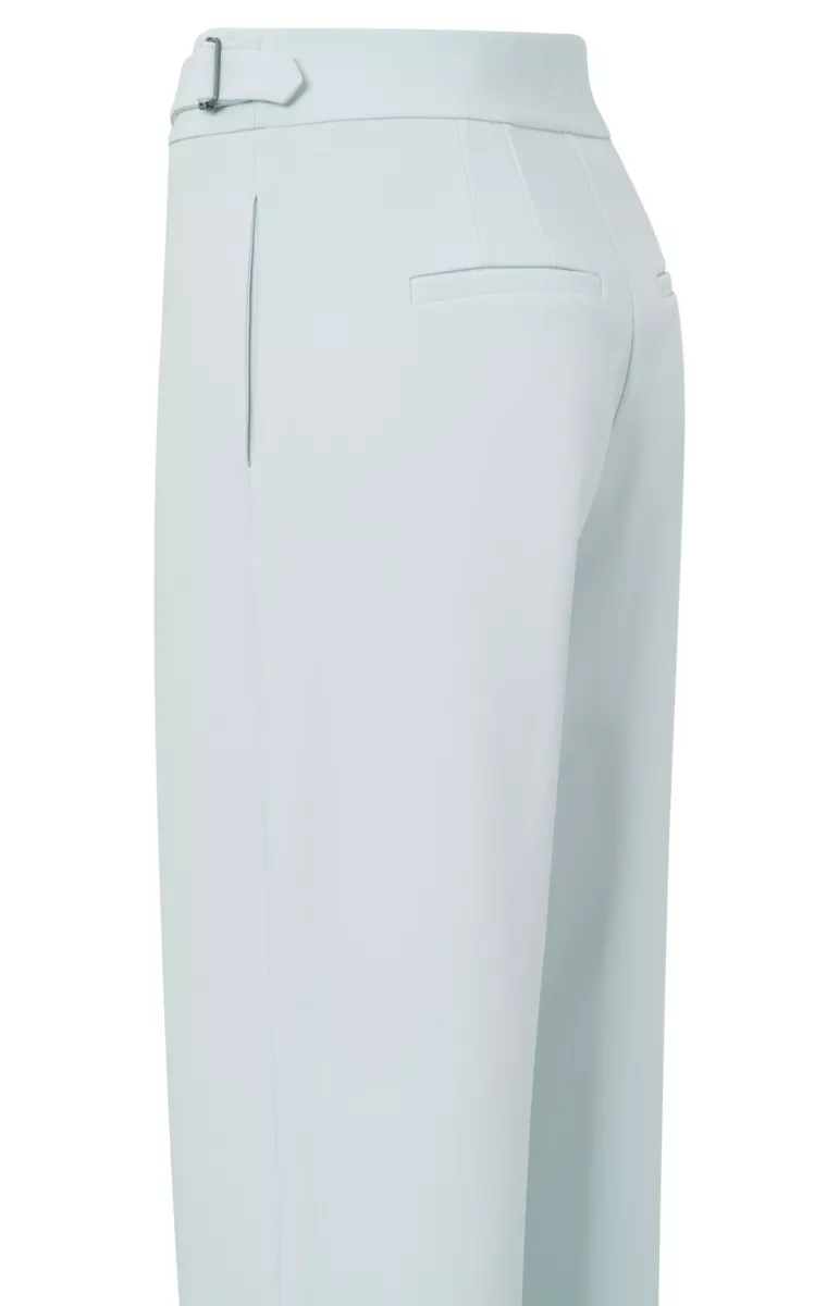 YAYA-Pantalon met gespsluiting; Polyester/Viscose/Elastane; 44104-01-301174-502-44104-GRIJS