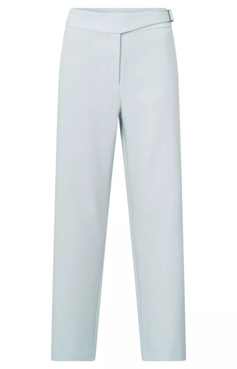 YAYA-Pantalon met gespsluiting; Polyester/Viscose/Elastane; 44104-01-301174-502-44104-GRIJS