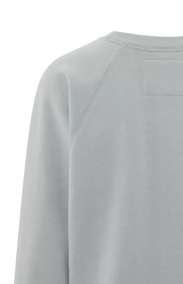 YAYA-Sweater met lange raglanmouwen; Cotton/Polyester-01-109078-501-51305-GRIJS