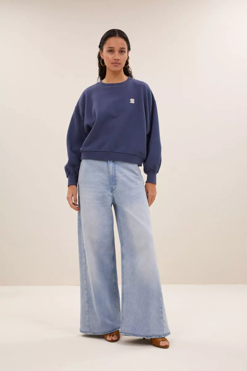 By-bar-Bibi Lucky Curve Sweater-25518910-1614 Winter Blue-BLUE