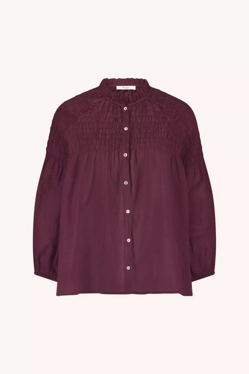 By-bar-Lilly Blouse-25512050-776 Pecan-BORDEAUX