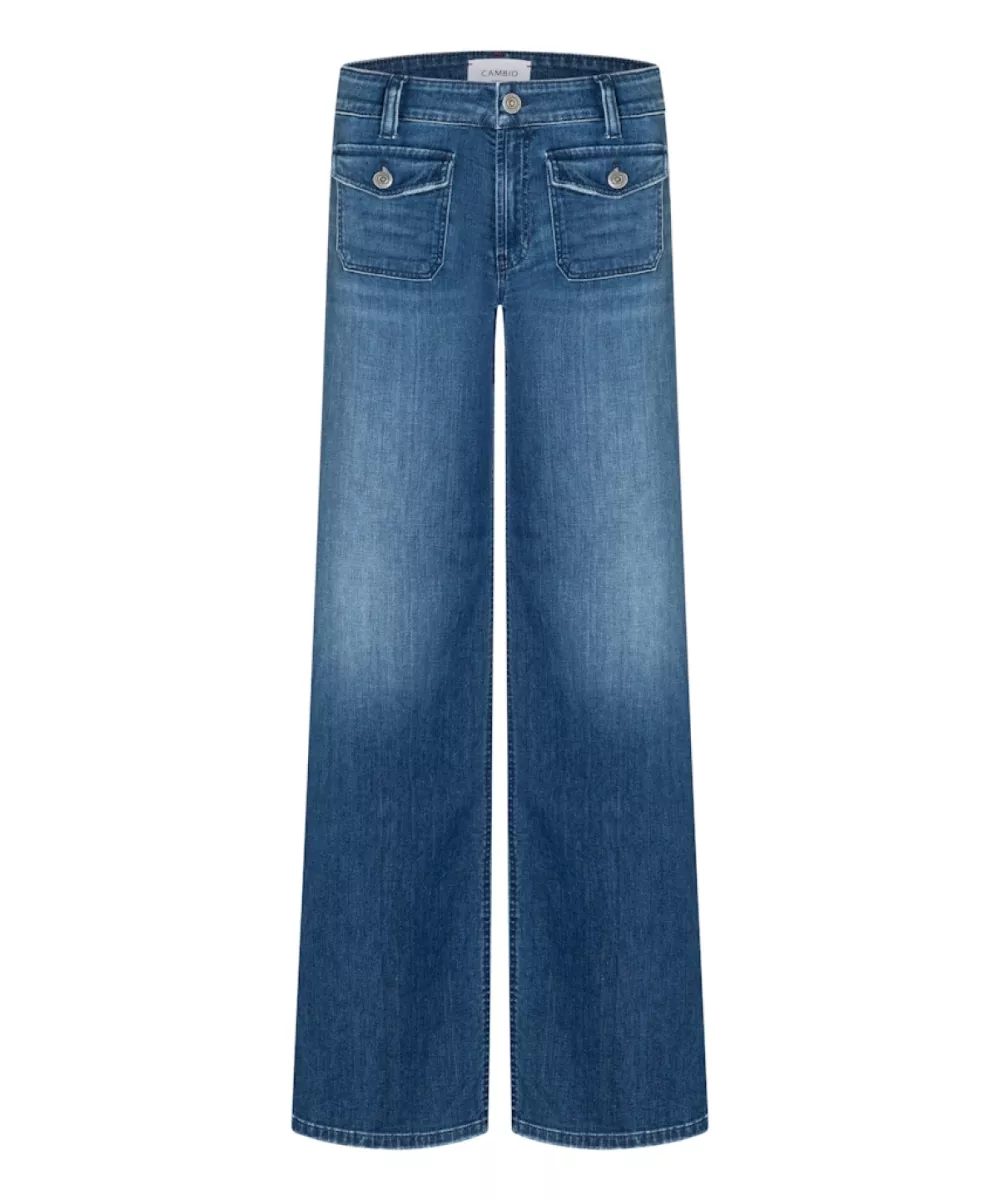 CAMBIO-Aimee patched-9118 0117 00-5055 Mid sunny-DENIM