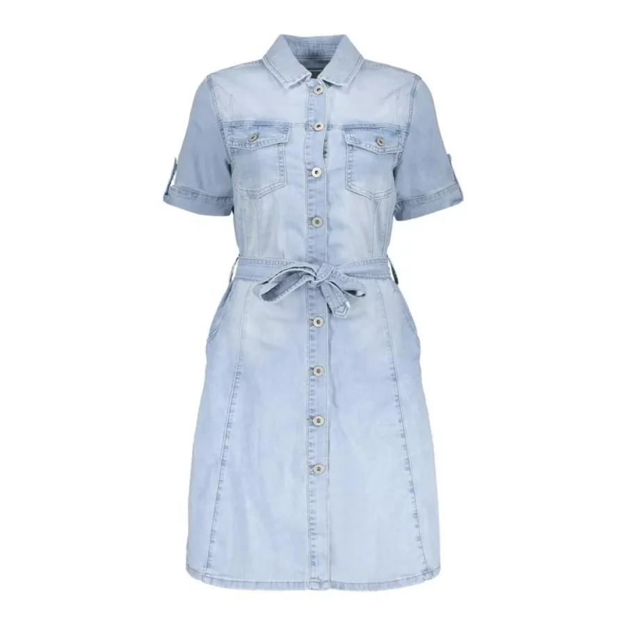 GEISHA-Jeans dress-57301-10-830 Bleached denim-LICHT DENIM