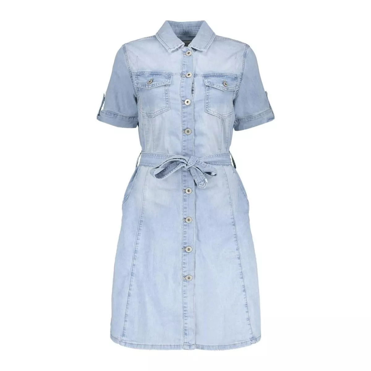 GEISHA-Jeans dress-57301-10-830 Bleached denim-LICHT DENIM