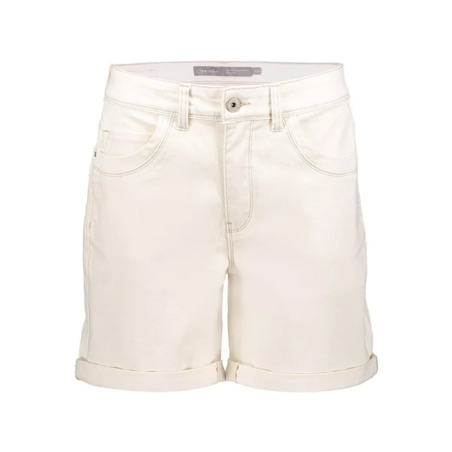 GEISHA-Jeans shorts-51314-10-718 Ecru raw-ECRU