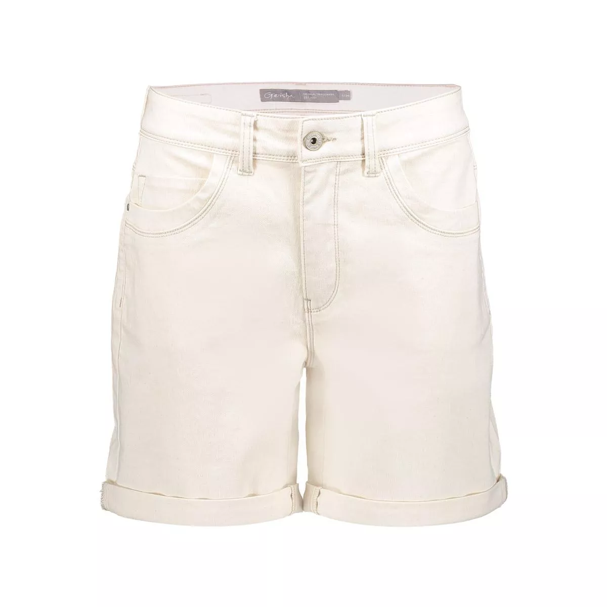 GEISHA-Jeans shorts-51314-10-718 Ecru raw-ECRU