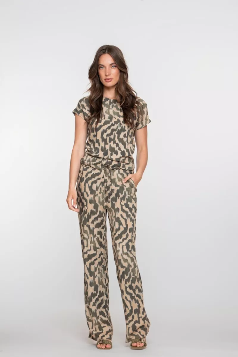GEISHA-Pants-51396-20-720 Sand/green-ZAND