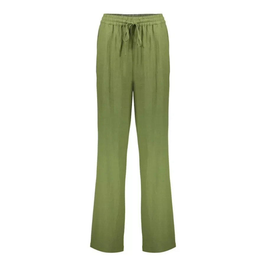 GEISHA-Pants fake linen-51340-21-530 Evergreen-GROEN