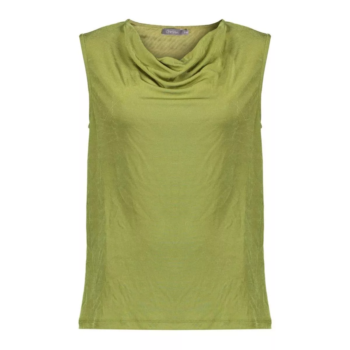 GEISHA-Top waterfall-52061-40-530 Evergreen-GROEN