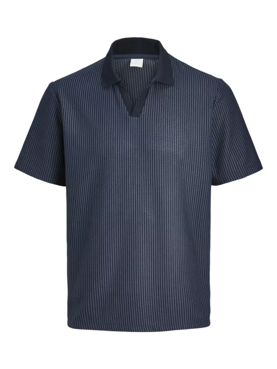 JACK & JONES-JPRKASH SS POLO STYD SS25-12286332-Blue nights-NAVY