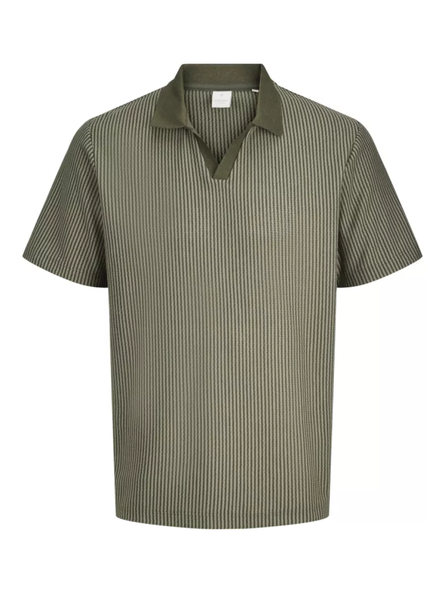 JACK & JONES-JPRKASH SS POLO STYD SS25-12286332-Dried sage-GROEN
