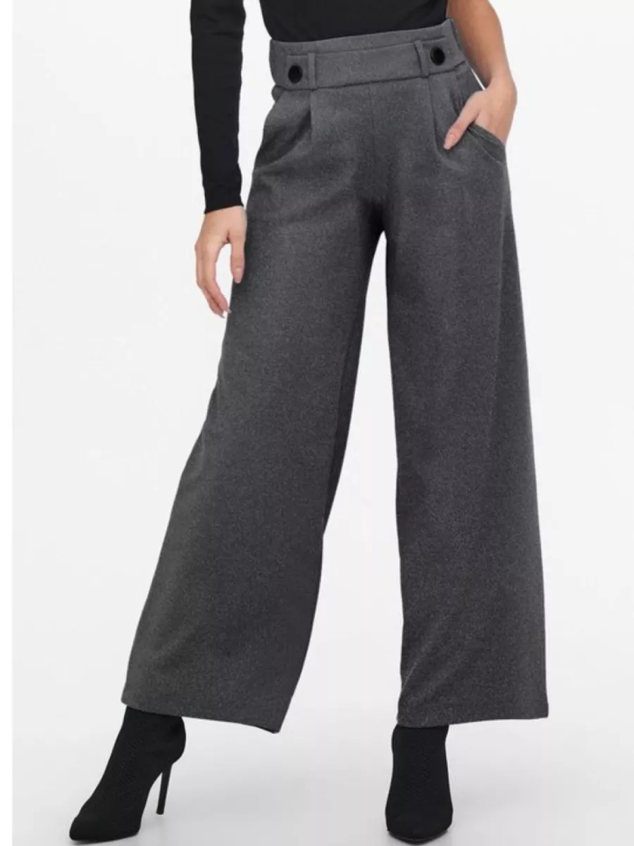 JDY-JDYGEGGO NEW LONG PANT JRS NOOS-15208430-Medium Grey Melange-GRIJS