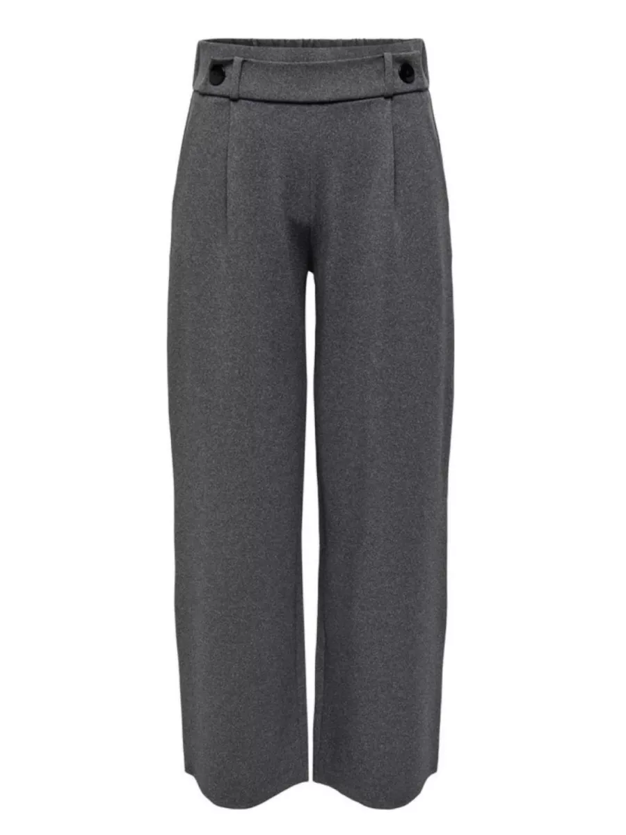 JDY-JDYGEGGO NEW LONG PANT JRS NOOS-15208430-Medium Grey Melange-GRIJS