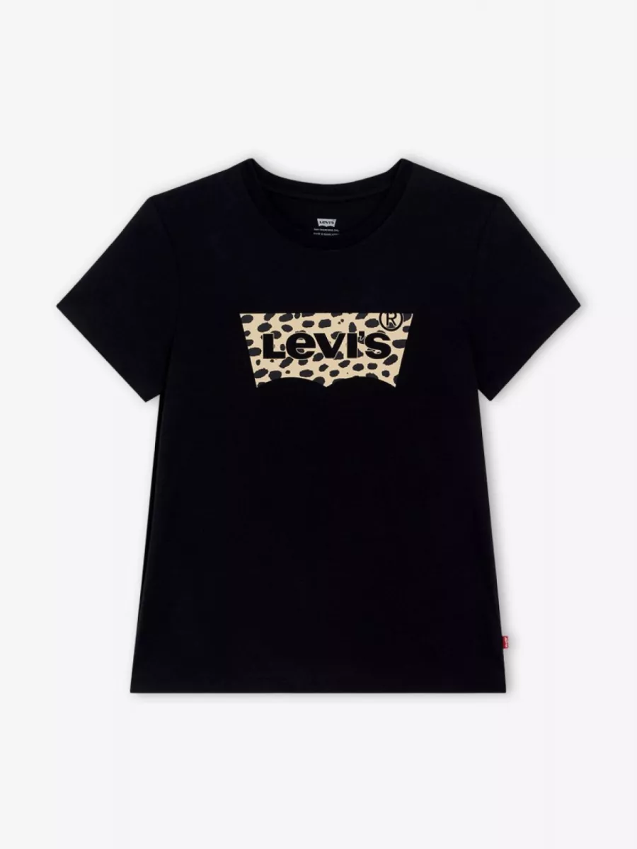 LEVI STRAUSS-The Perfect Tee Bw Leopard Caviar Graph-17369-2437-ZWART COMBINATIES