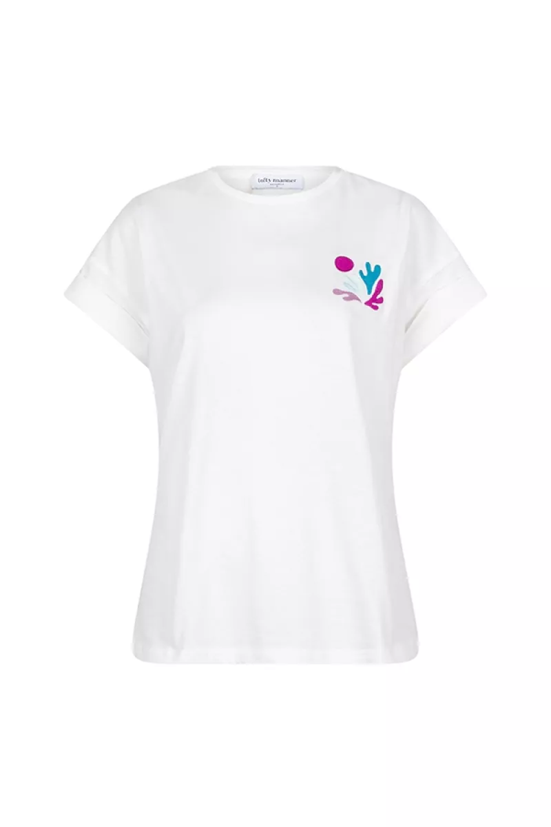 LOFTY MANNER-Shirt KM-QE09 - T-shirt Aurora-100 white-WIT