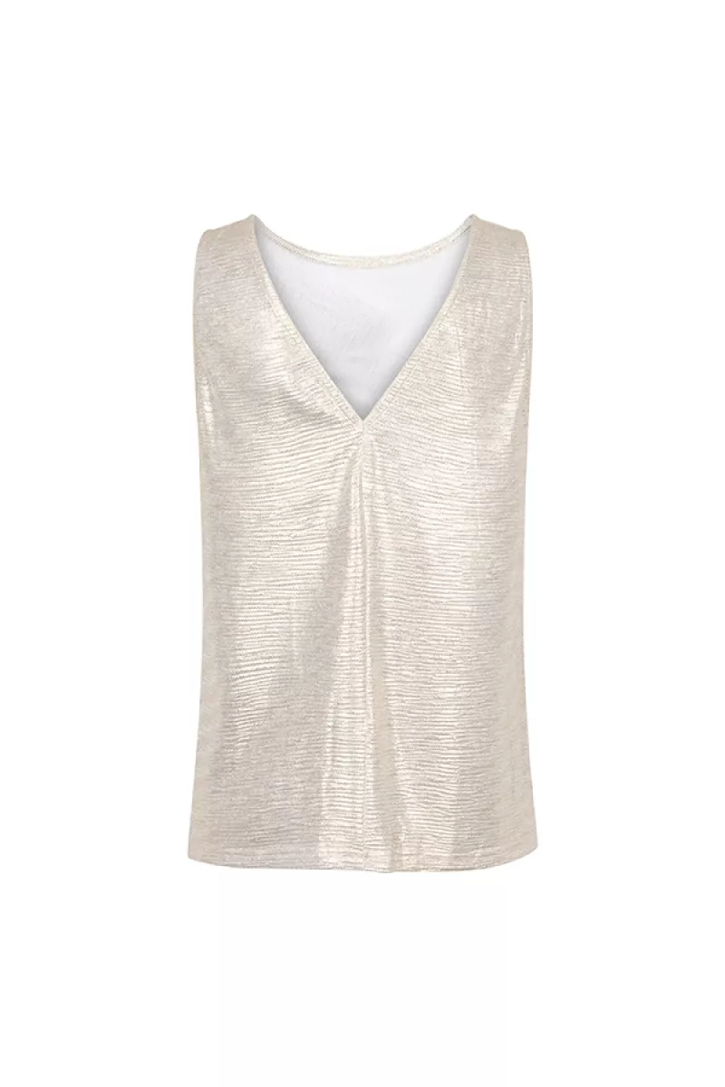 LOFTY MANNER-Top-QF03 - Top Kaia-100 white-GOUD