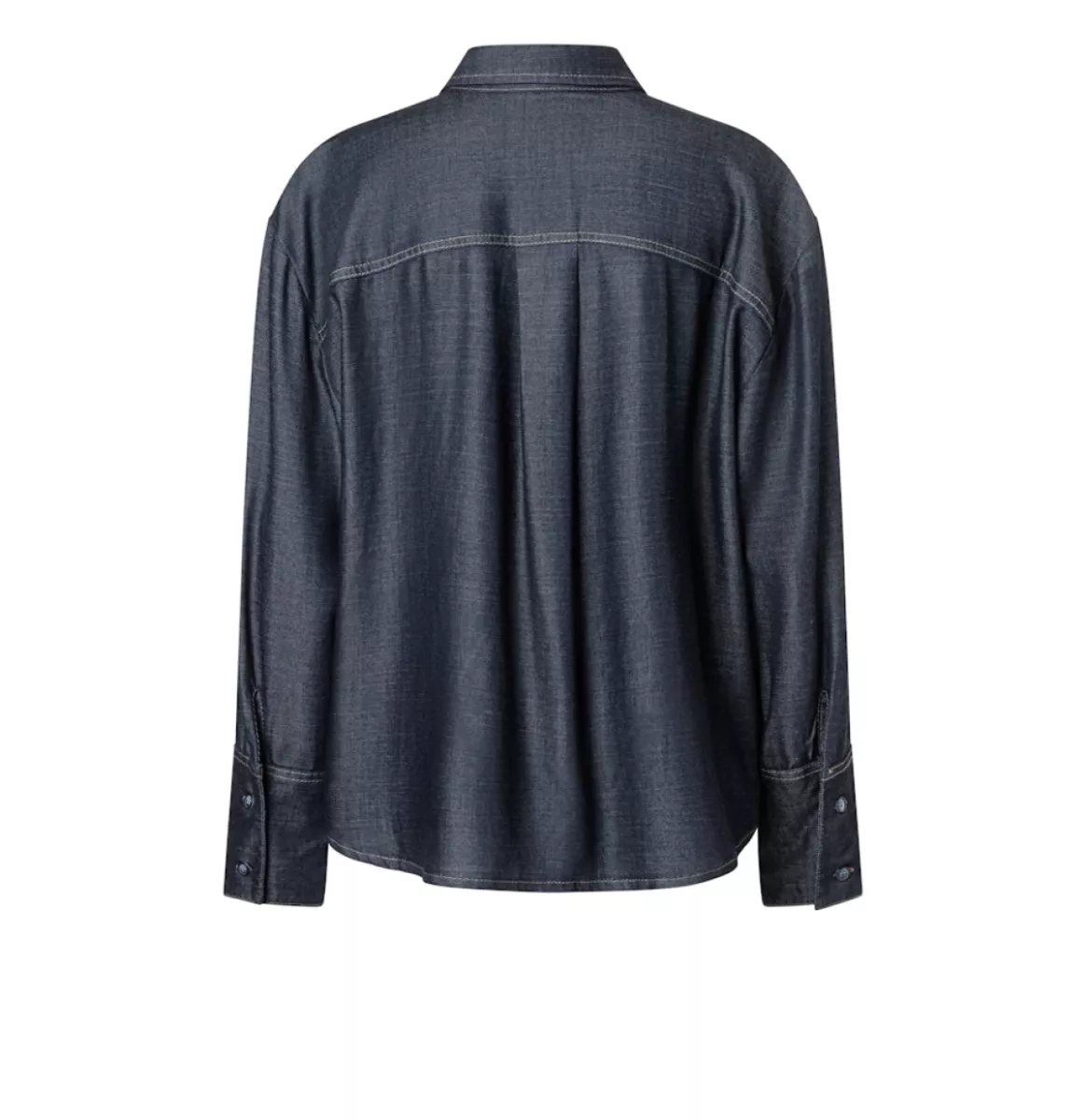 MAC-OVER SHIRT; L; Trousers MAC Ladies-0227012190-D683 Fashion rinsed-DONKER DENIM