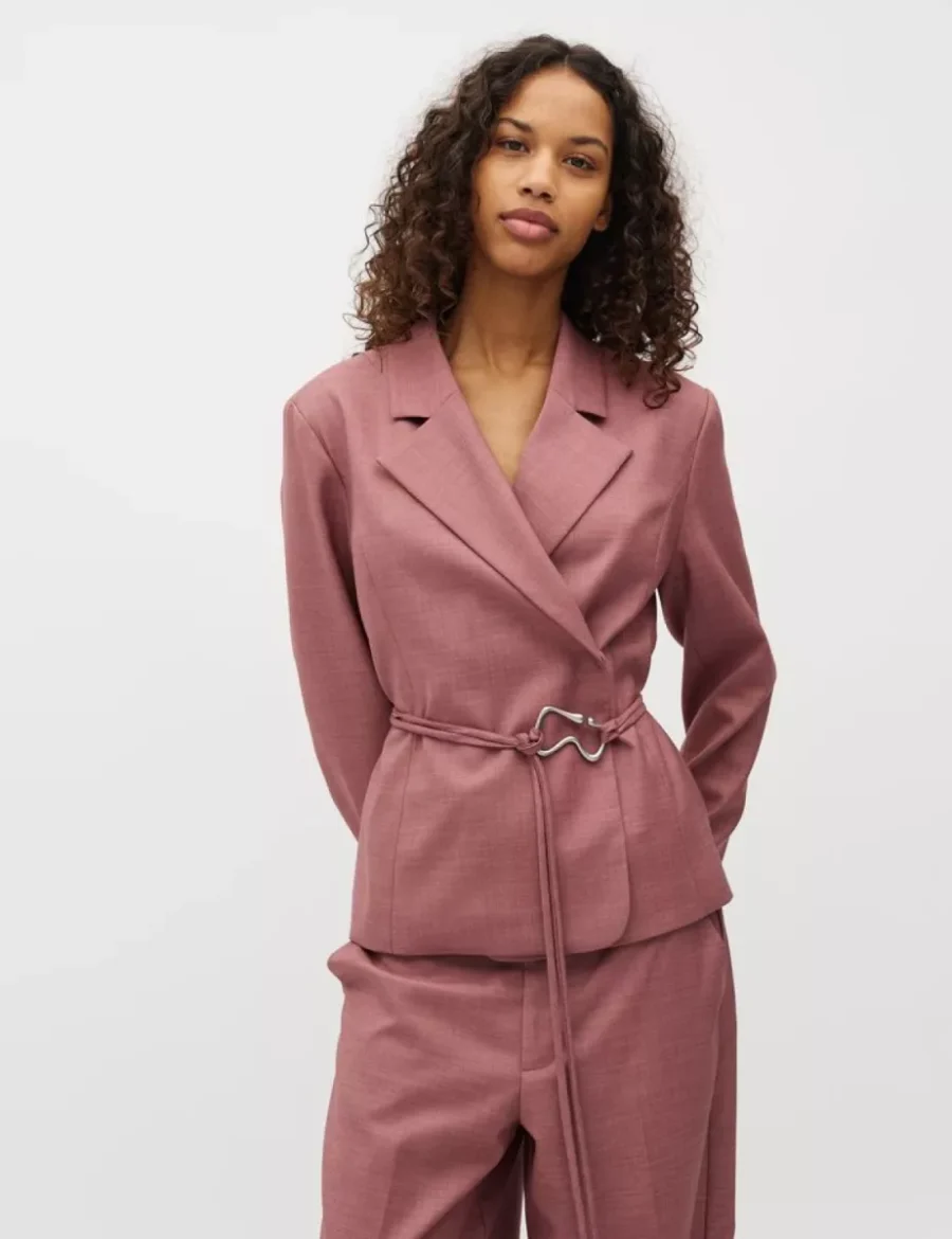MBYM-Ivia-M-Moniq Blazer-T14 Rose Brown Melange-BORDEAUX