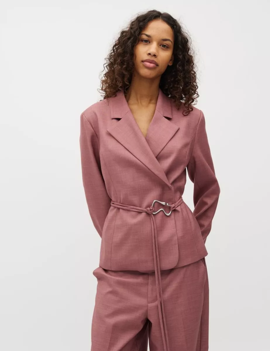 MBYM-Ivia-M-Moniq Blazer-T14 Rose Brown Melange-BORDEAUX