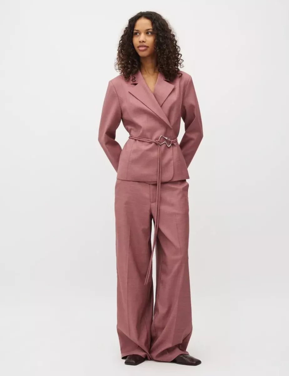 MBYM-Lyrica-M-Moniq Pant-T14 Rose Brown Melange-BORDEAUX