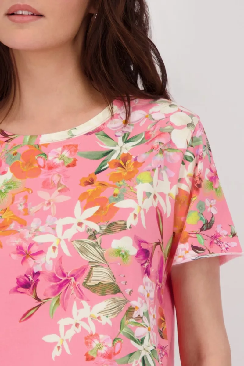 Monari--410053-446 Coral pink pattern-ROSE