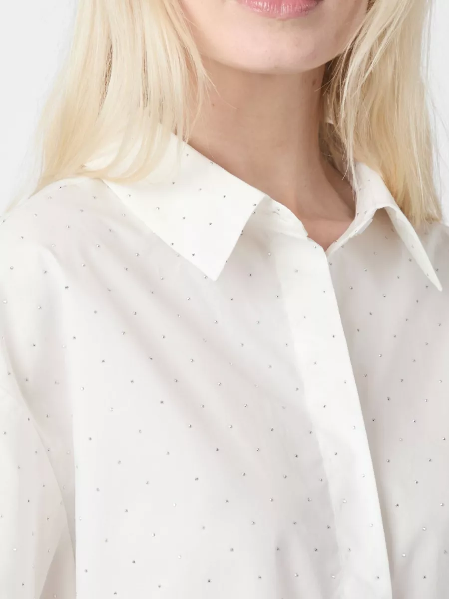 Neo Noir-Jasie Poplin Stone Shirt-165711-120 White-WIT