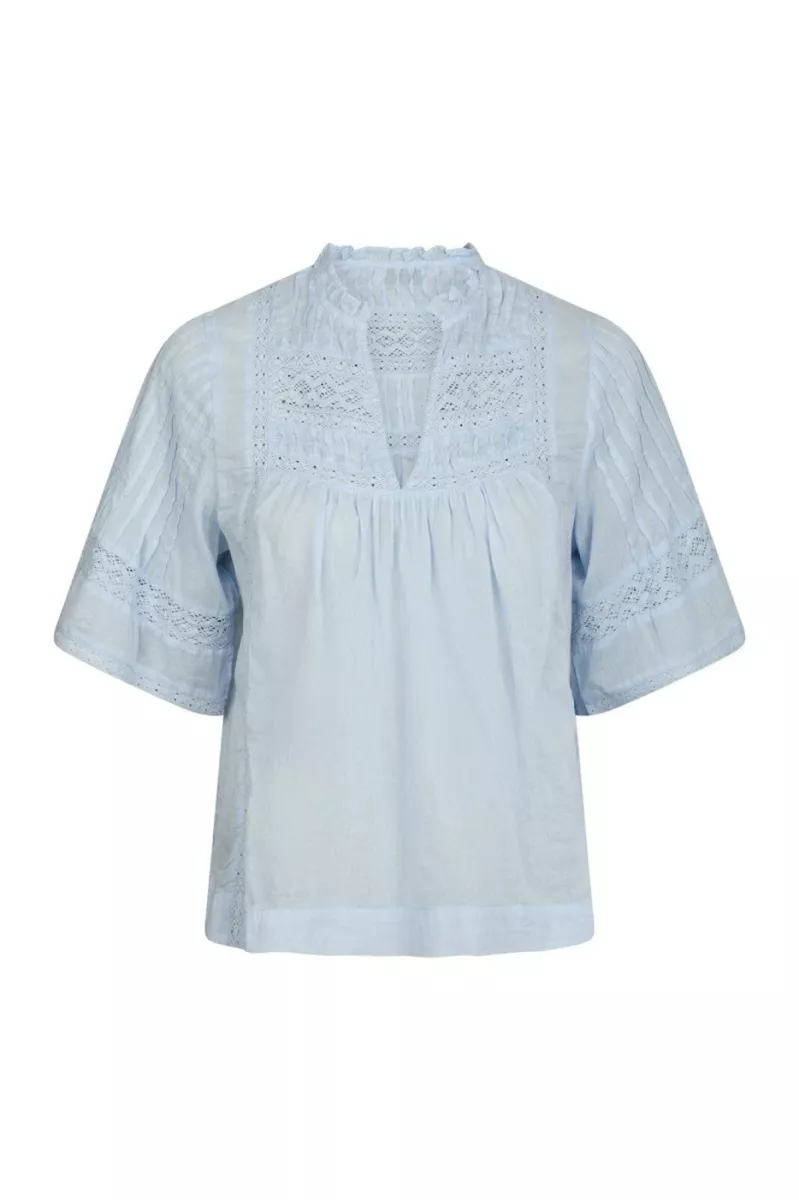 Neo Noir-Siama S Voile Blouse-164703-145 Light Blue-LICHT BLAUW