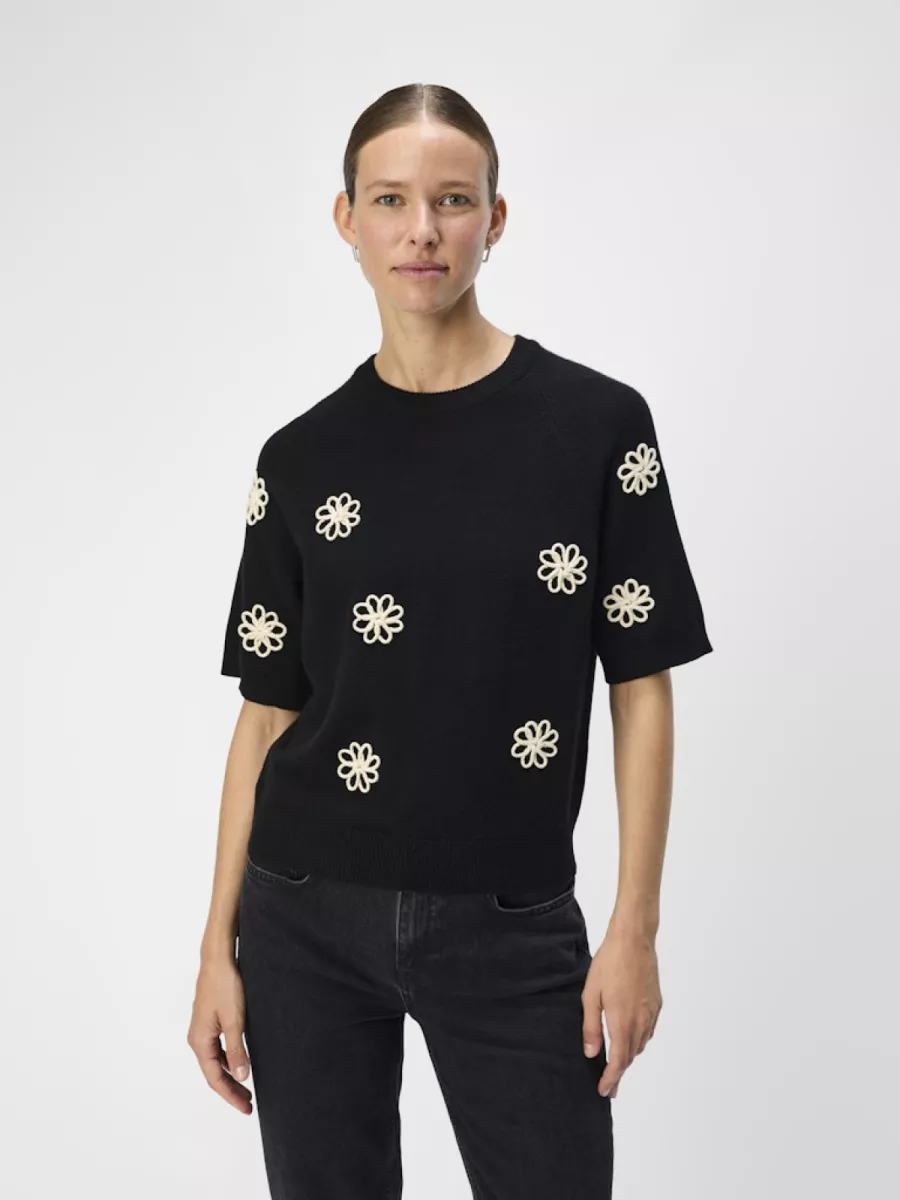OBJECT-OBJLANEY RUBIN SS PULLOVER NOOS-23046234-Black-ZWART COMBINATIES