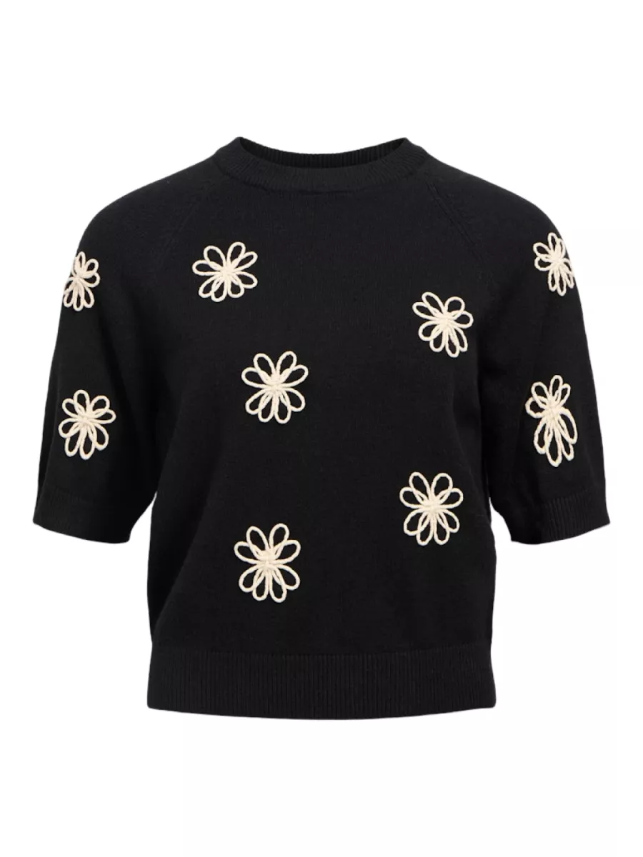 OBJECT-OBJLANEY RUBIN SS PULLOVER NOOS-23046234-Black-ZWART COMBINATIES