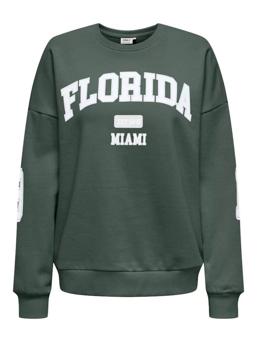 ONLY-ONLVICTORY L/S O-NECK FIT SWT-15362900-Pineneedle-GROEN