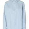 Selected Femme-SLFESTER LS RELAXED SHIRT NOOS-16098133-Cashmere Blue-BLUE
