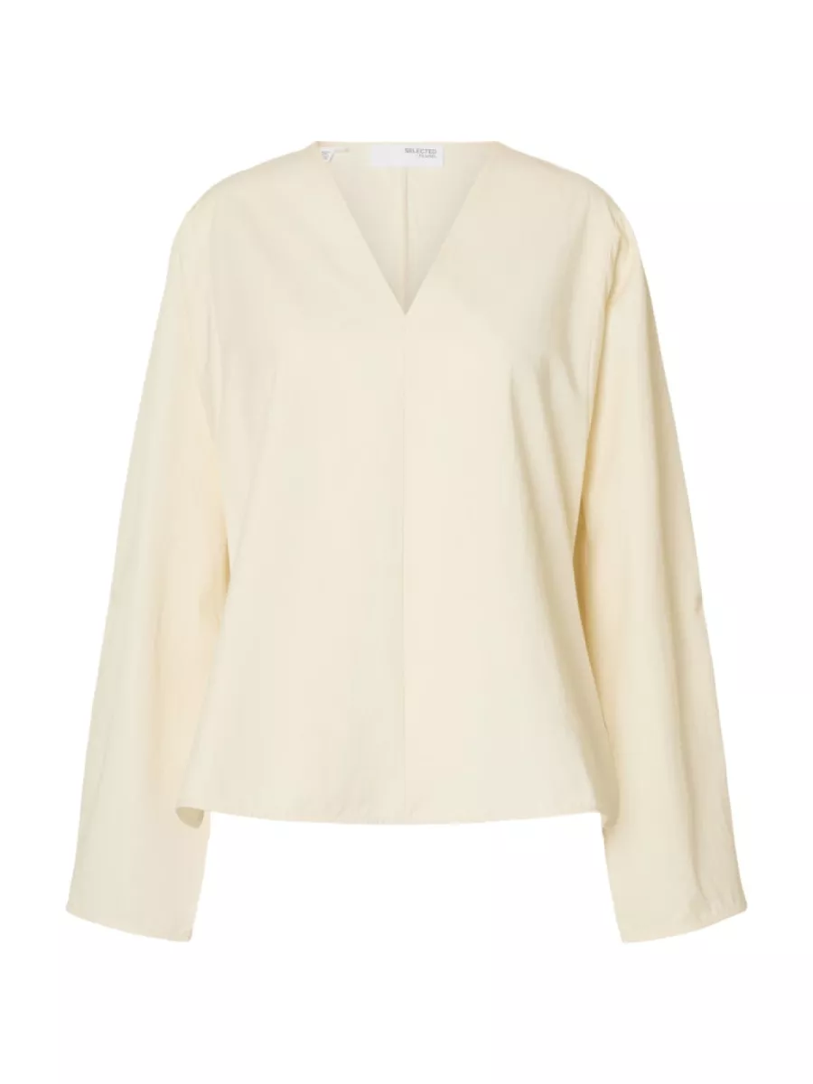 Selected Femme-SLFTALIA LS TOP B-16098700-Birch-CREME