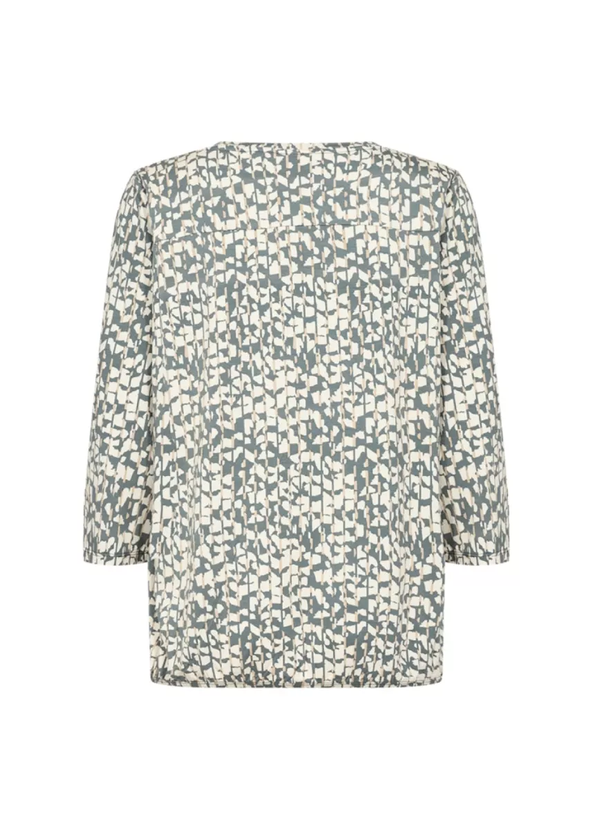SOYA CONCEPTS-Shirt KM-Marica Aop 316-7390-GROEN COMBINATIES