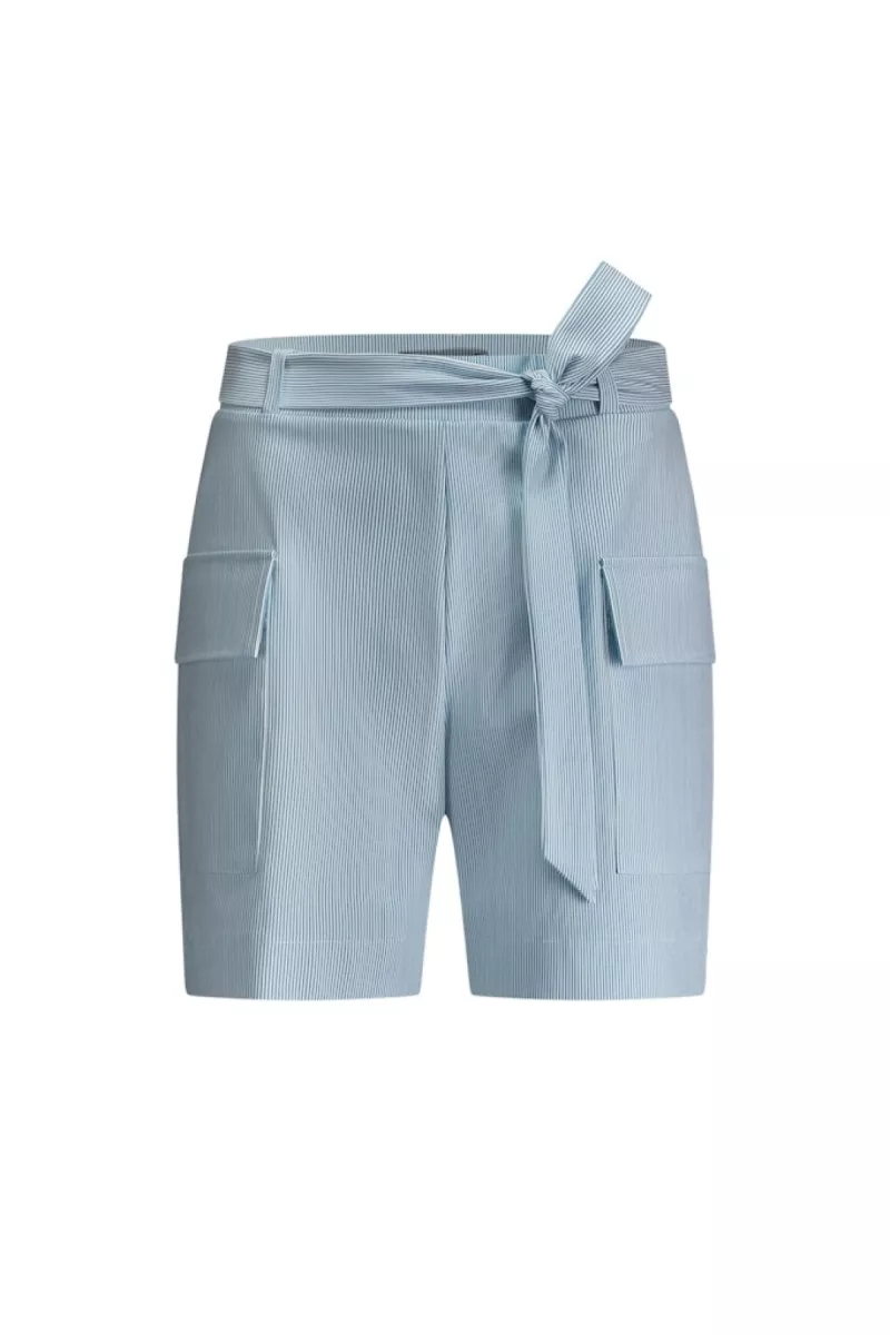 STUDIO ANNELOES-Jolie stripe cargo shorts-12905-1160 off white/midblue-OFF WHITE