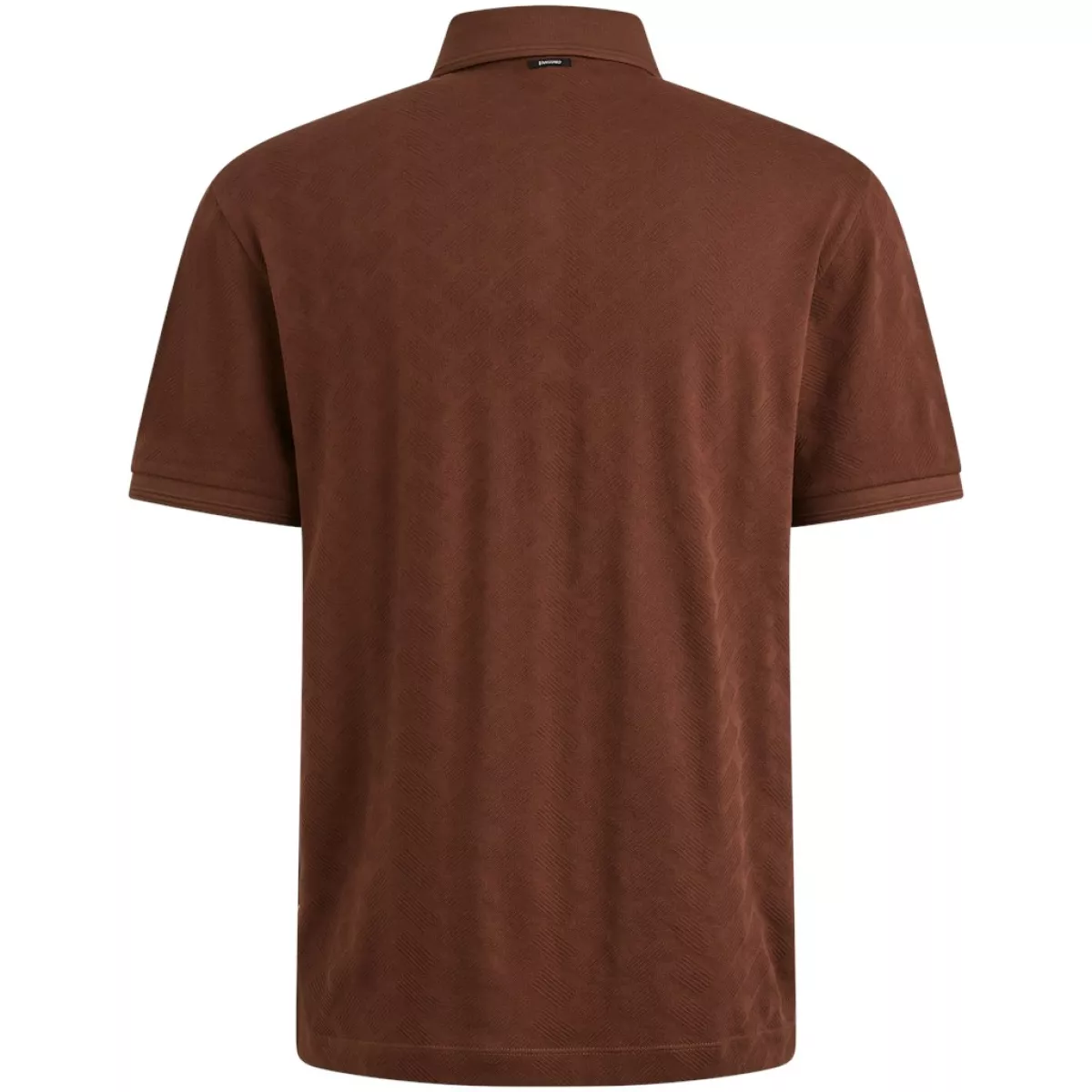 Vanguard-Short sleeve polo jacquard merceri-VPSS2505879-8252 Chocolate fondant-BRUIN