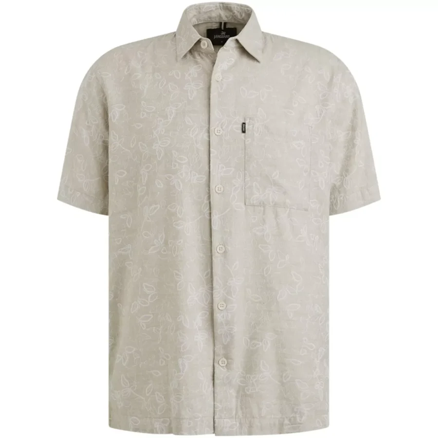 Vanguard-Short Sleeve Shirt Jacquard YD-VSIS2505284-7074 Silver lining-BEIGE