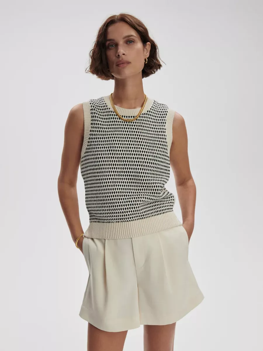 Varley-Knowles tectured knit vest-VAR02543-Birch multi stitch-BEIGE